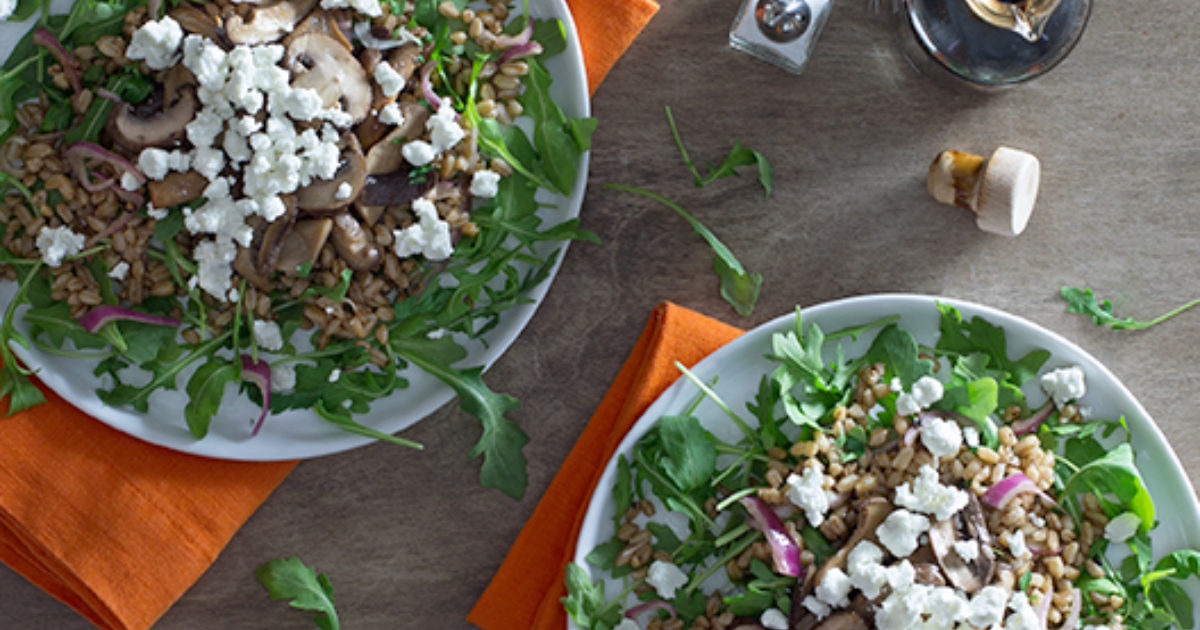 Farro, Mushroom & Goat Cheese Salad | Laura Chenel