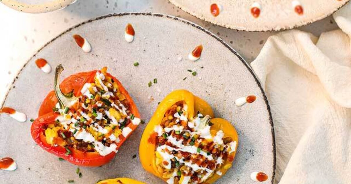 Migas Stuffed Peppers | Laura Chenel